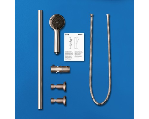 Душевой гарнитур Dorff Logic D0103000SS Нержавеющая сталь