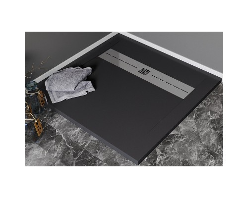 Душевой поддон из искусственного камня Aquanet Delight 90x90 Черный