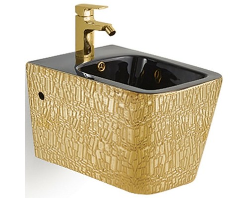 Биде Vincea Q-Line VB1-12G1B подвесное Черный Золотой