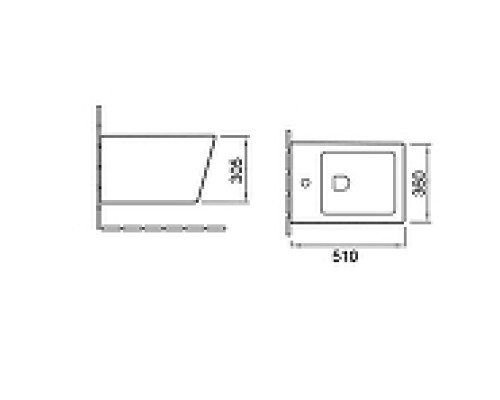 Биде Vincea Q-Line VB1-12G1B подвесное Черный Золотой