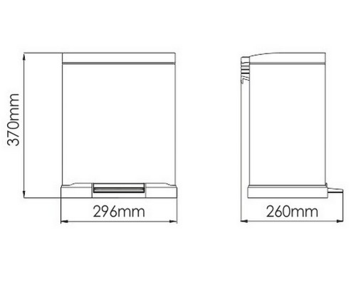 Ведро для мусора WasserKRAFT K-622 Нержавеющая сталь