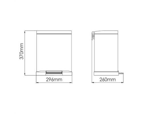Ведро для мусора WasserKRAFT K-622 Нержавеющая сталь