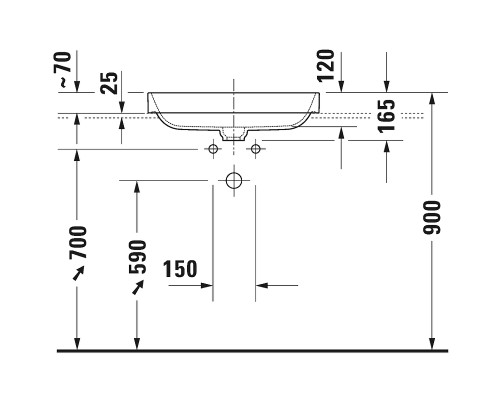 Раковина Duravit Happy D 2 Plus 60 2359601300 Антрацит матовый