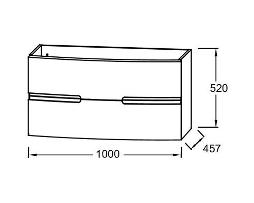 Тумба под раковину Jacob Delafon Nona 100 EB1889RU-442 подвесная Серый антрацит