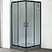 Душевой уголок Royal Bath HPD 80х80 RB80HPD-C-BL профиль Черный стекло матовое