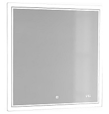 Зеркало Jorno Glass 80 Gla.02.77/W с подсветкой с сенсорным выключателем с часами и обогревом