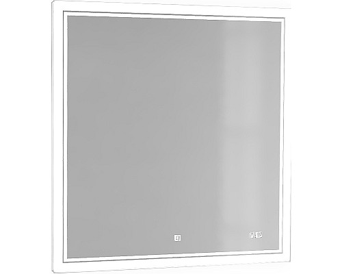 Зеркало Jorno Glass 80 Gla.02.77/W с подсветкой с сенсорным выключателем с часами и обогревом Зеркало Jorno Glass 80 Gla.02.77/W с подсветкой с сенсорным выключателем с часами и обогревом