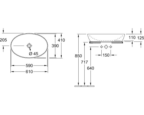 Раковина Villeroy & Boch Artis 41986101 alpin