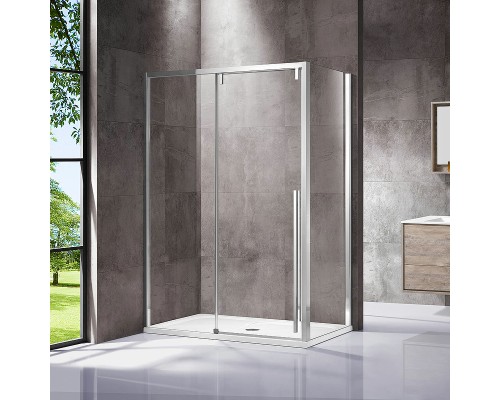 Душевой уголок Vincea Lugano 150х80 VSR-1L8015CL-1 профиль Хром стекло прозрачное