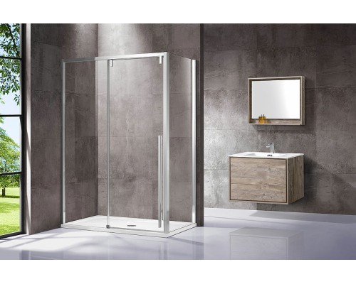Душевой уголок Vincea Lugano 150х80 VSR-1L8015CL-1 профиль Хром стекло прозрачное
