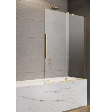 Шторка для ванны Furo PND II Gold 538x150 прозрачное 8 мм левая 1/2