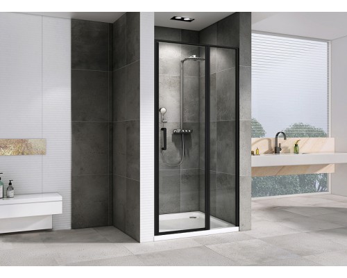 Душевая дверь Abber Sonnenstrand 110 AG04110BS профиль Черный стекло прозрачное