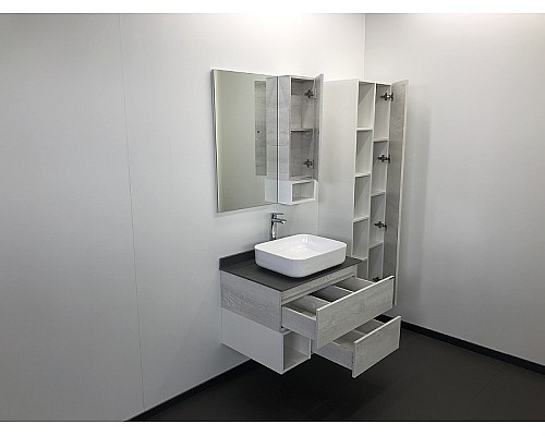 Зеркало со шкафом Comforty Прага 75 00004144199 Дуб белый