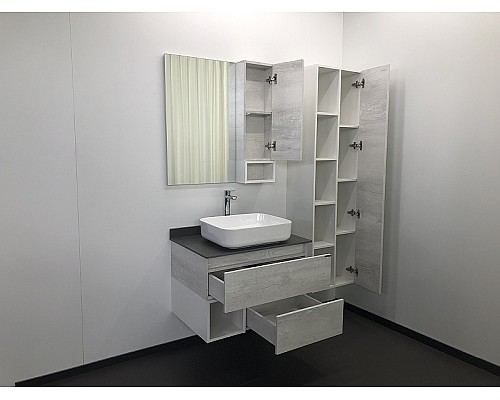 Зеркало со шкафом Comforty Прага 75 00004144199 Дуб белый