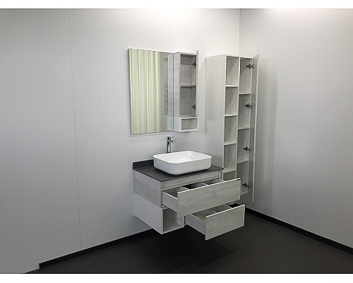 Зеркало со шкафом Comforty Прага 75 00004144199 Дуб белый