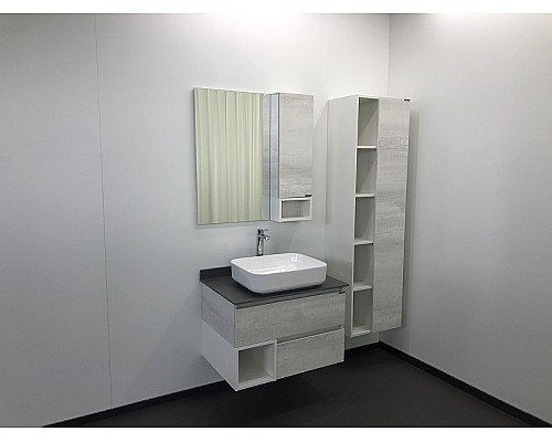 Зеркало со шкафом Comforty Прага 75 00004144199 Дуб белый