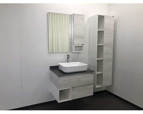 Зеркало со шкафом Comforty Прага 75 00004144199 Дуб белый