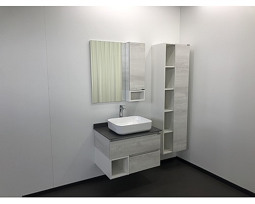 Зеркало со шкафом Comforty Прага 75 00004144199 Дуб белый