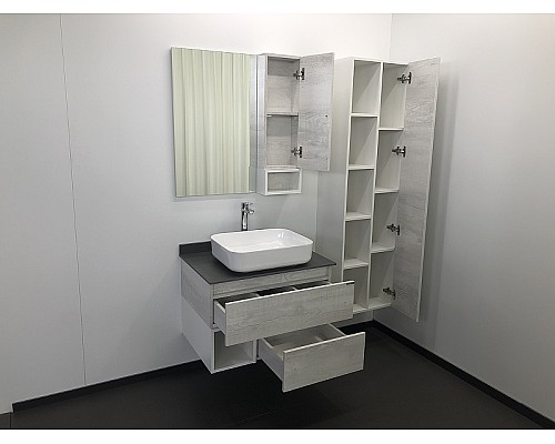 Зеркало со шкафом Comforty Прага 75 00004144199 Дуб белый