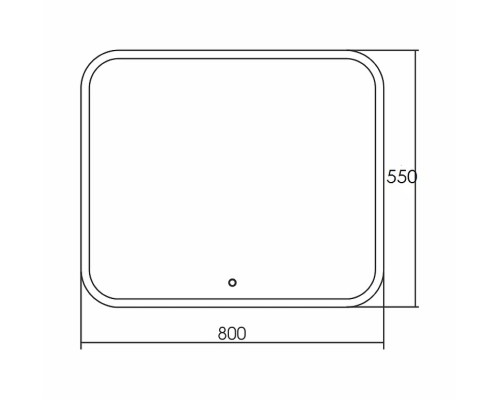 Зеркало Grossman Comfort 80 380550 с подсветкой с сенсорным выключателем