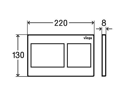 Клавиша смыва Viega Prevista Visign for Style 8611.1 773250 Белая матовая