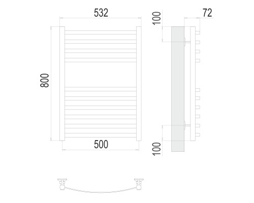 Полотенцесушитель Terminus Стандарт Авиэль П10 500х800