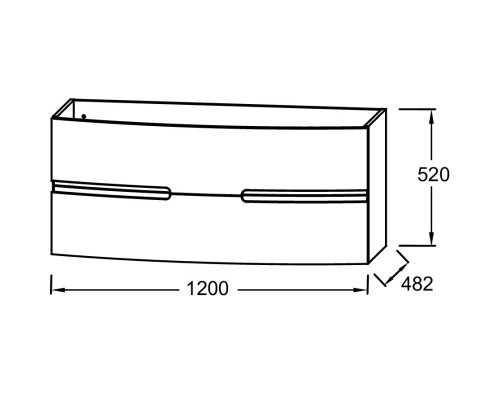 Тумба под раковину Jacob Delafon Nona 120 EB1890RU-G1C подвесная Белая глянцевая