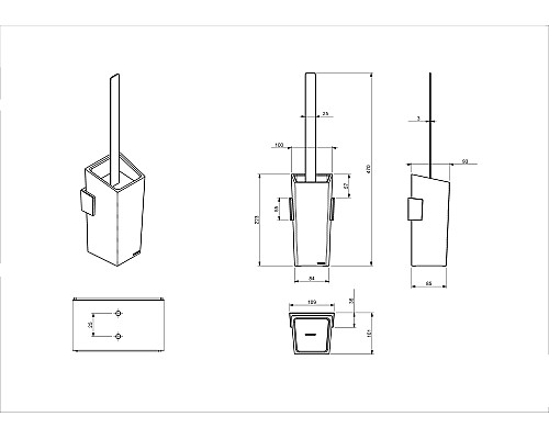 Ерш к стене Solid Surface SONIA 158799 Ерш к стене Solid Surface SONIA 158799