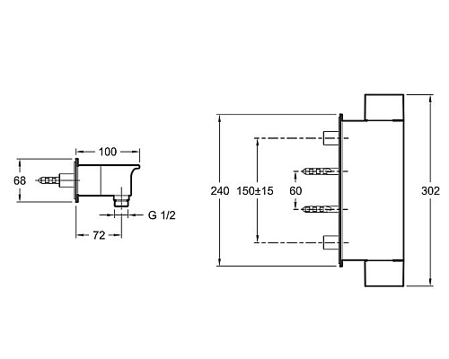 Смеситель для душа Jacob Delafon E9102-CP