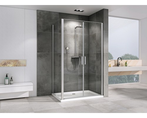 Душевой уголок Abber Sonnenstrand 100x70 профиль Хром стекло прозрачное