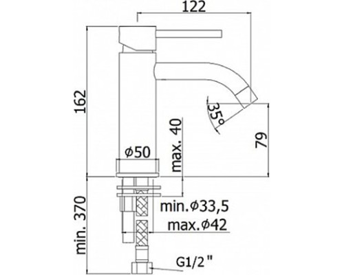 Смеситель Paffoni Light LIG071NO для раковины, черный