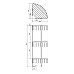 Решетка тройная угловая Veragio Basket 21x21хh58.5, хром