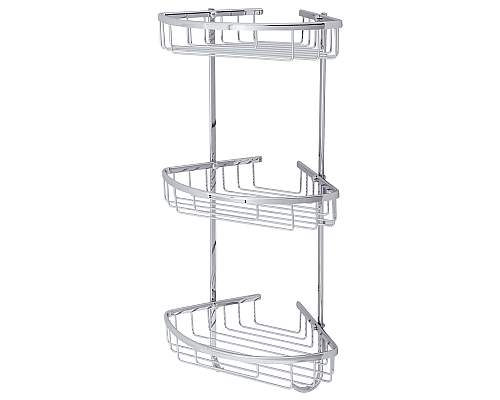 Решетка тройная угловая Veragio Basket 21x21хh58.5, хром Решетка тройная угловая Veragio Basket 21x21хh58.5, хром