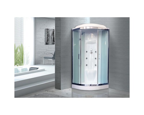 Душевая кабина Royal Bath НК 100x100 с гидромассажем задняя стенка Белая
