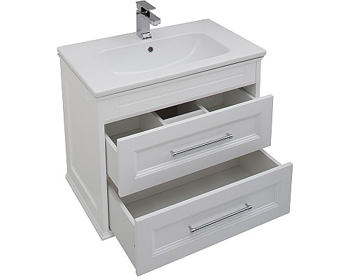 Тумба под раковину Aquanet Бостон 80 209677 подвесная Белый матовый
