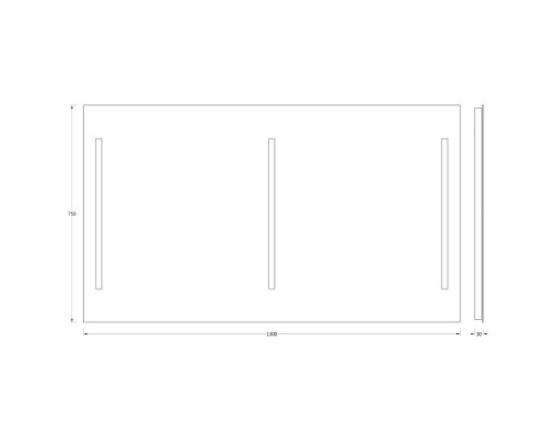 Зеркало Evoform Ledline 75х130 с подсветкой
