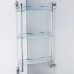 Стеклянная полка Frap F19 угловая Хром
