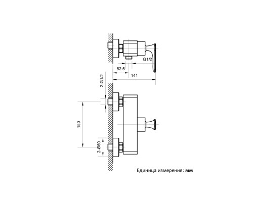 Смеситель для душа AltroBagno Aperto 030601 Cr