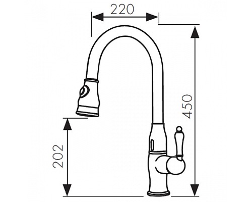 Смеситель для кухонной мойки KAISER Vincent 31366