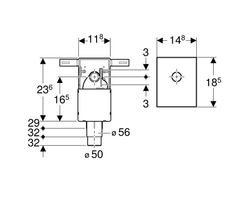 Сифон скрытого монтажа GEBERIT 151.120.21.1