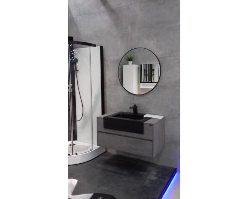 Комплект мебели для ванной Black&White Universe 903U1000 подвесной Пепельный