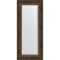 Зеркало Evoform Exclusive 142х62 BY 3534 с фацетом в багетной раме - Состаренное дерево с орнаментом 120 мм
