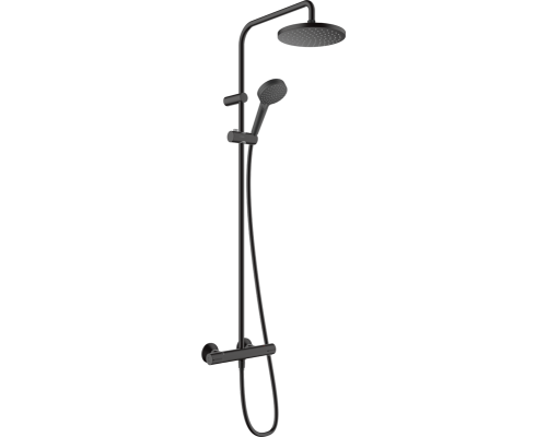 Душевая система Hansgrohe с термостатом черный матовый
