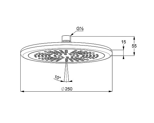 Верхний душ Kludi Freshline 6751105-00 Хром
