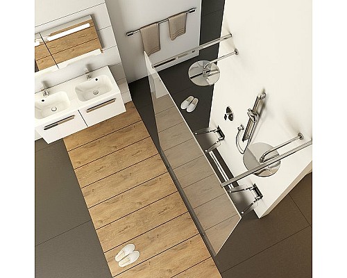 Душевая перегородка Ravak Walk-In Free 130 GW9FJ0C00Z1 профиль Хром стекло Transparent