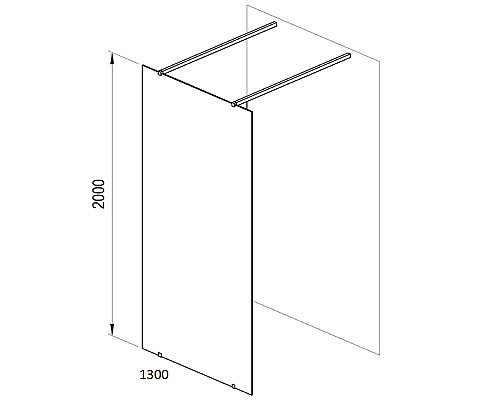 Душевая перегородка Ravak Walk-In Free 130 GW9FJ0C00Z1 профиль Хром стекло Transparent