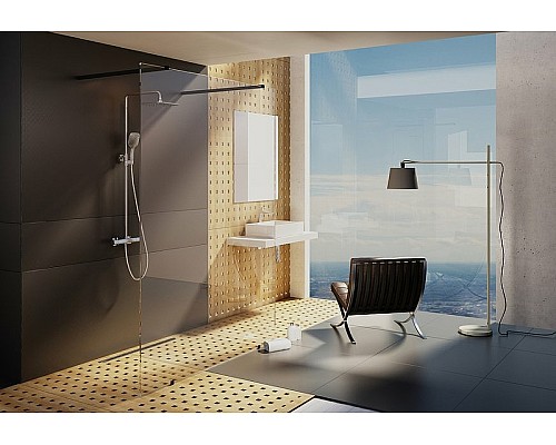 Душевая перегородка Ravak Walk-In Free 130 GW9FJ0C00Z1 профиль Хром стекло Transparent