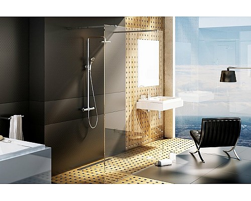 Душевая перегородка Ravak Walk-In Free 130 GW9FJ0C00Z1 профиль Хром стекло Transparent