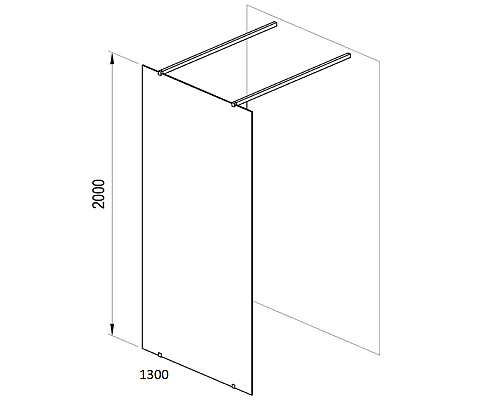 Душевая перегородка Ravak Walk-In Free 130 GW9FJ0C00Z1 профиль Хром стекло Transparent