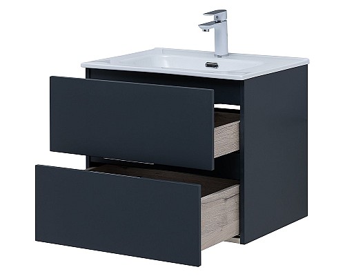 Тумба под раковину Aquanet Алвита New 60 277511 подвесная Антрацит